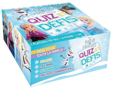  Hachette Jeunesse - La Reine des Neiges Quiz et Défis - 1 plateau de jeu, 4 pions, 1 dé, 1 livret.