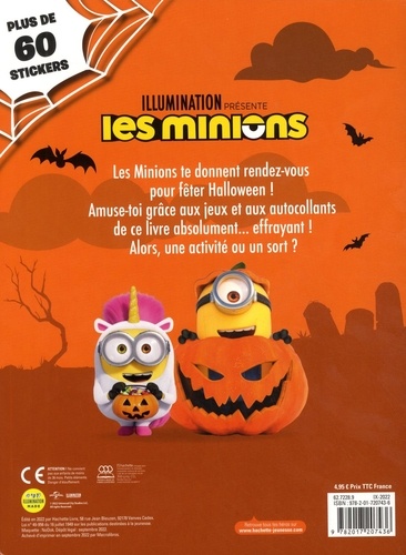 Les Minions fêtent Halloween. Avec plus de 60 stickers