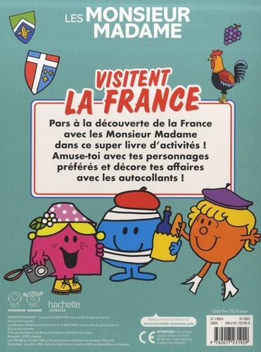 Les Monsieur Madame visitent la France. Avec des stickers