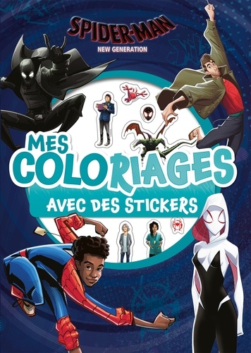  Hachette Jeunesse - Mes coloriages avec des stickers Spider-Man New Generation.
