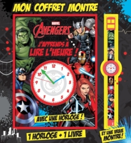  Hachette Jeunesse - Mon coffret montre Avengers - Coffret livre + horloge + montre.