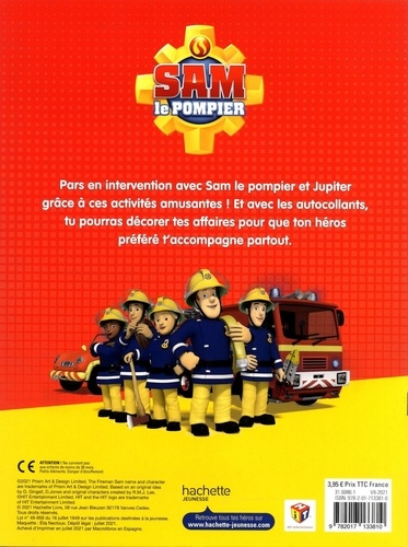 Mon livre d'autocollants Sam le Pompier