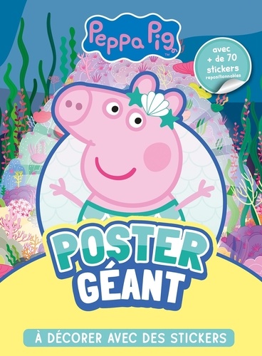 Poster géant Peppa Pig. A décorer avec des stickers