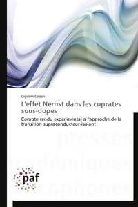 L'effet nernst dans les cuprates sous-dopes