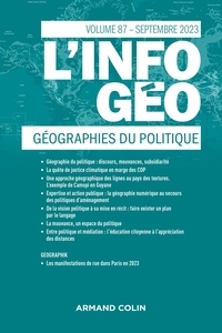  Armand Colin - L'information géographique N° 3/2023 : .