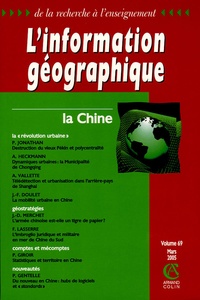 P Jonathan et A Heckmann - L'information géographique N° 69, Mars 2005 : .
