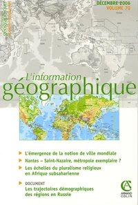 L'information géographique N° 70, Décembre 2006