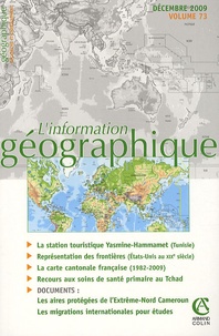 Nathalie Jouven - L'information géographique N° 73, Décembre 2009 : .