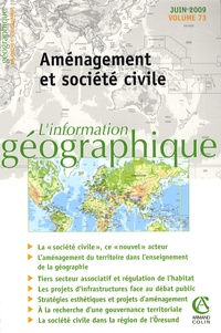 Nathalie Jouven - L'information géographique N° 73, Juin 2009 : Aménagement et société civile.
