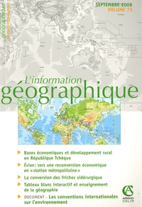 L'information géographique N° 73, Septembre 2009