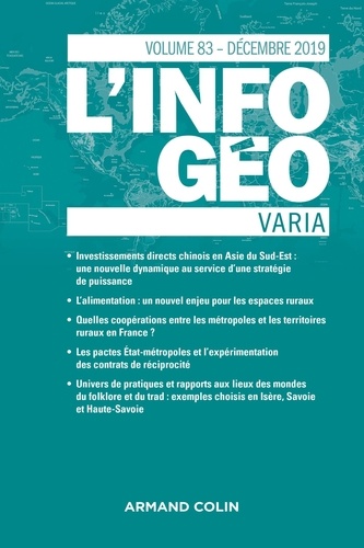 Isabelle Lefort et Hervé Regnauld - L'information géographique N° 83, décembre 2019 : Varia.