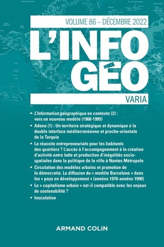 Cynthia Ghorra-Gobin - L'information géographique N° 86, décembre 2022 : Varia.