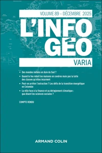 L'information géographique N° 89, décembre 2025