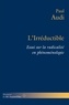Paul Audi - L'irréductible - Essai sur la radicalité en phénoménologie.