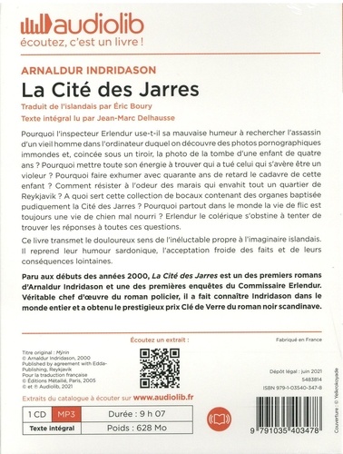 La cité des jarres  avec 1 CD audio MP3