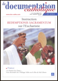 Vincent Cabanac et Francis Arinze - La documentation catholique N° 2314, 16 mai 2004 : Redemptionis Sacramentum - Instruction sur l'Eucharistie.