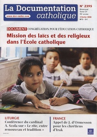 Vincent Cabanac - La documentation catholique N° 2395, 3 février 2 : Mission des laïcs et des religieux dans l'Ecole catholique.