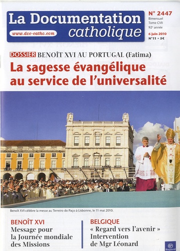 Jean-François Petit - La documentation catholique N° 2447, 6 juin 2010 : La sagesse évangélique au service de l'universalité.