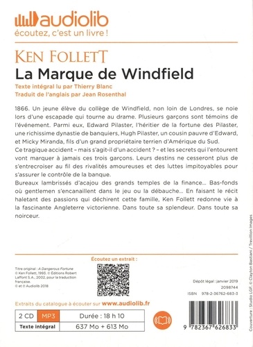 La Marque de Windfield  avec 2 CD audio MP3