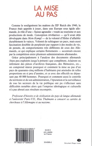 La mise au pas. Idéologie et stratégie sécuritaire dans la France occupée