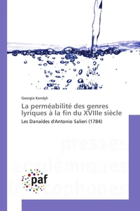 La perméabilité des genres lyriques à la fin du xviiie siècle