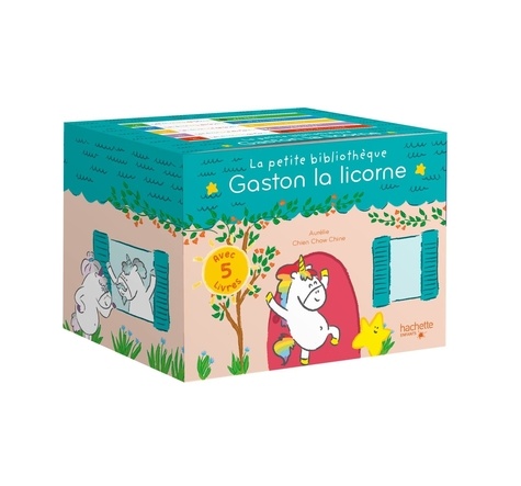  Hachette - La petite bibliothèque Gaston la licorne avec 5 livres.