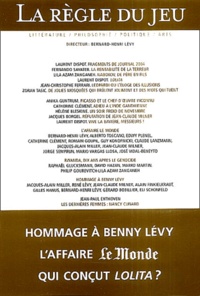 Bernard-Henri Lévy - La Règle du jeu N° 25 Mai 2004 : .