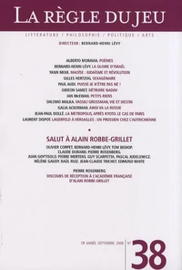 La Règle du jeu N° 38, septembre 2008