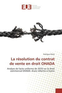 La résolution du contrat de vente en droit ohada
