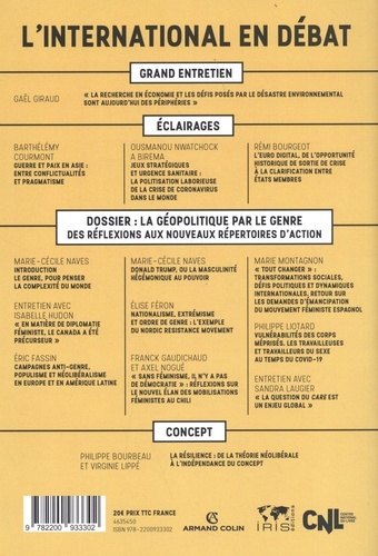 La revue internationale et stratégique N° 119, automne 2020 La géopolitique par le genre : des réflexions aux nouveaux répertoires d'action