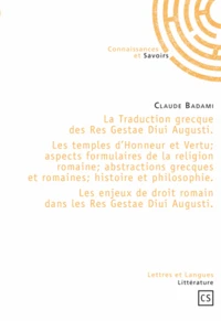 La Traduction grecque des Res Gestae Diui Augusti