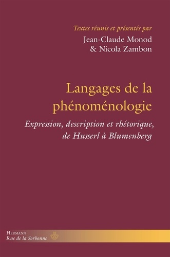 Langages de la phénoménologie. Expression, description et rhétorique, de Husserl à Blumenberg