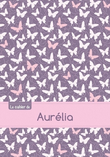  XXX - Le cahier d'Aurélia - Blanc, 96p, A5 - Papillons Mauve.