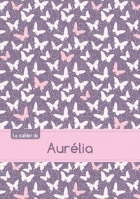  XXX - Le cahier d'Aurélia - Petits carreaux, 96p, A5 - Papillons Mauve.
