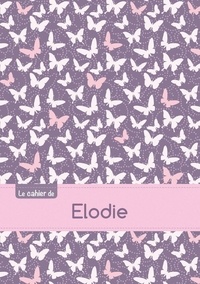  XXX - Le cahier d'Elodie - Blanc, 96p, A5 - Papillons Mauve.