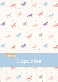 Le cahier de Capucine - Blanc, 96p, A5 - Chevaux