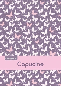Le cahier de Capucine - Séyès, 96p, A5 - Papillons Mauve