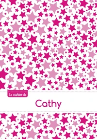 Le cahier de Cathy - Petits carreaux, 96p, A5 - Constellation Rose