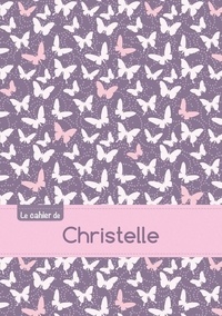  XXX - Le cahier de Christelle - Blanc, 96p, A5 - Papillons Mauve.