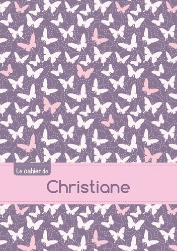  XXX - Le cahier de Christiane - Blanc, 96p, A5 - Papillons Mauve.