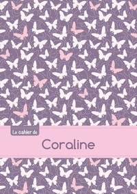  XXX - Le cahier de Coraline - Blanc, 96p, A5 - Papillons Mauve.