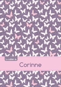  XXX - Le cahier de Corinne - Blanc, 96p, A5 - Papillons Mauve.