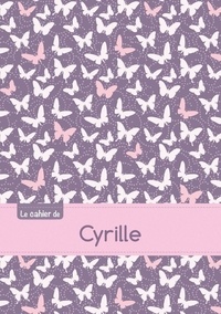  XXX - Le cahier de Cyrille - Blanc, 96p, A5 - Papillons Mauve.