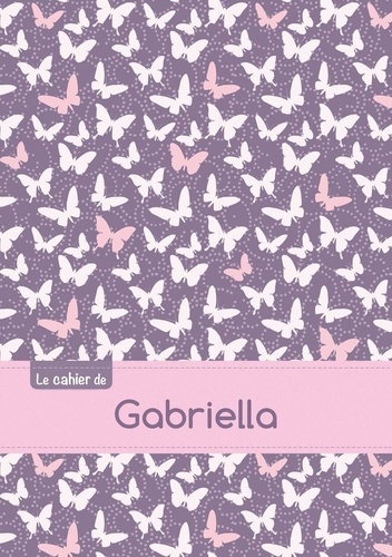  XXX - Le cahier de Gabriella - Blanc, 96p, A5 - Papillons Mauve.