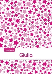  XXX - Le cahier de Giulia - Petits carreaux, 96p, A5 - Constellation Rose.
