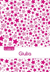 Le cahier de Giulia - Petits carreaux, 96p, A5 - Constellation Rose