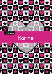 Le cahier de Karine - Petits carreaux, 96p, A5 - C ur et étoile