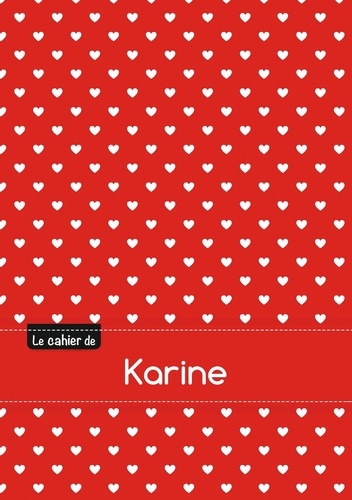  XXX - Le cahier de Karine - Petits carreaux, 96p, A5 - Petits c urs.