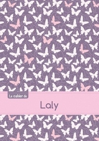  XXX - Le cahier de Laly - Petits carreaux, 96p, A5 - Papillons Mauve.