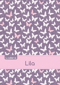  XXX - Le cahier de Lila - Blanc, 96p, A5 - Papillons Mauve.